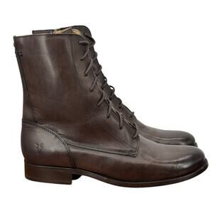 Frye Melissa Lace Up Boots NEW 8.5 Womens Brown Vintage Leather Combat Victorian